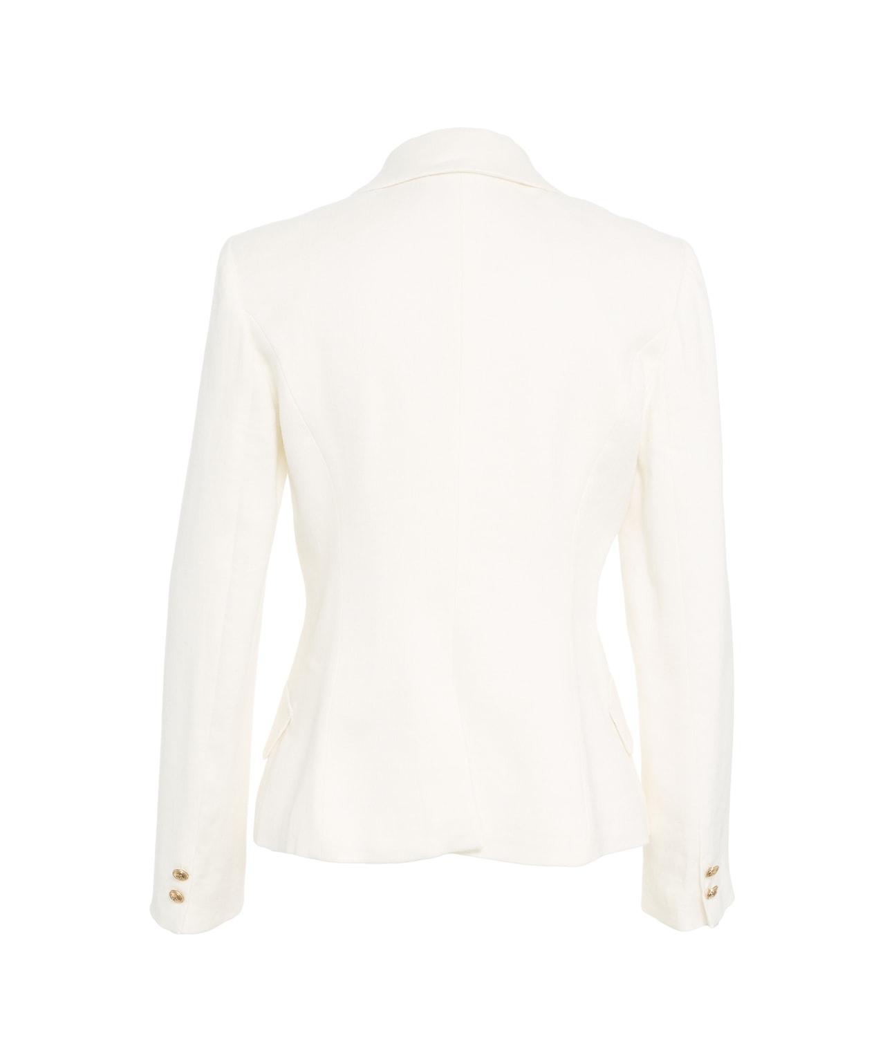 Double-breasted blazer in linen blend Product Image