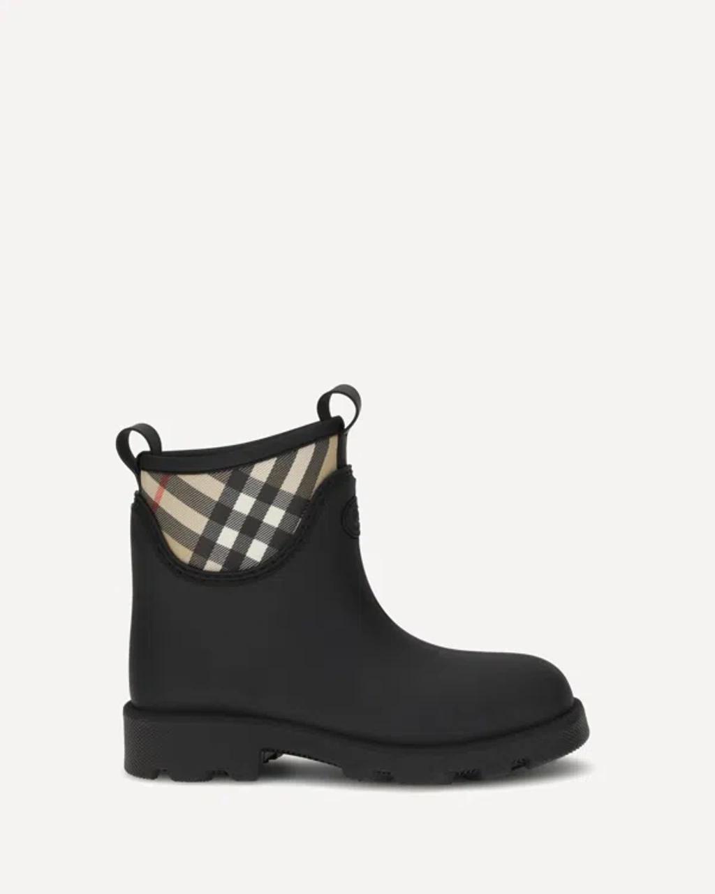 BURBERRY Women Marsh Stamp Rubber Ankle Boots In Gray Product Image