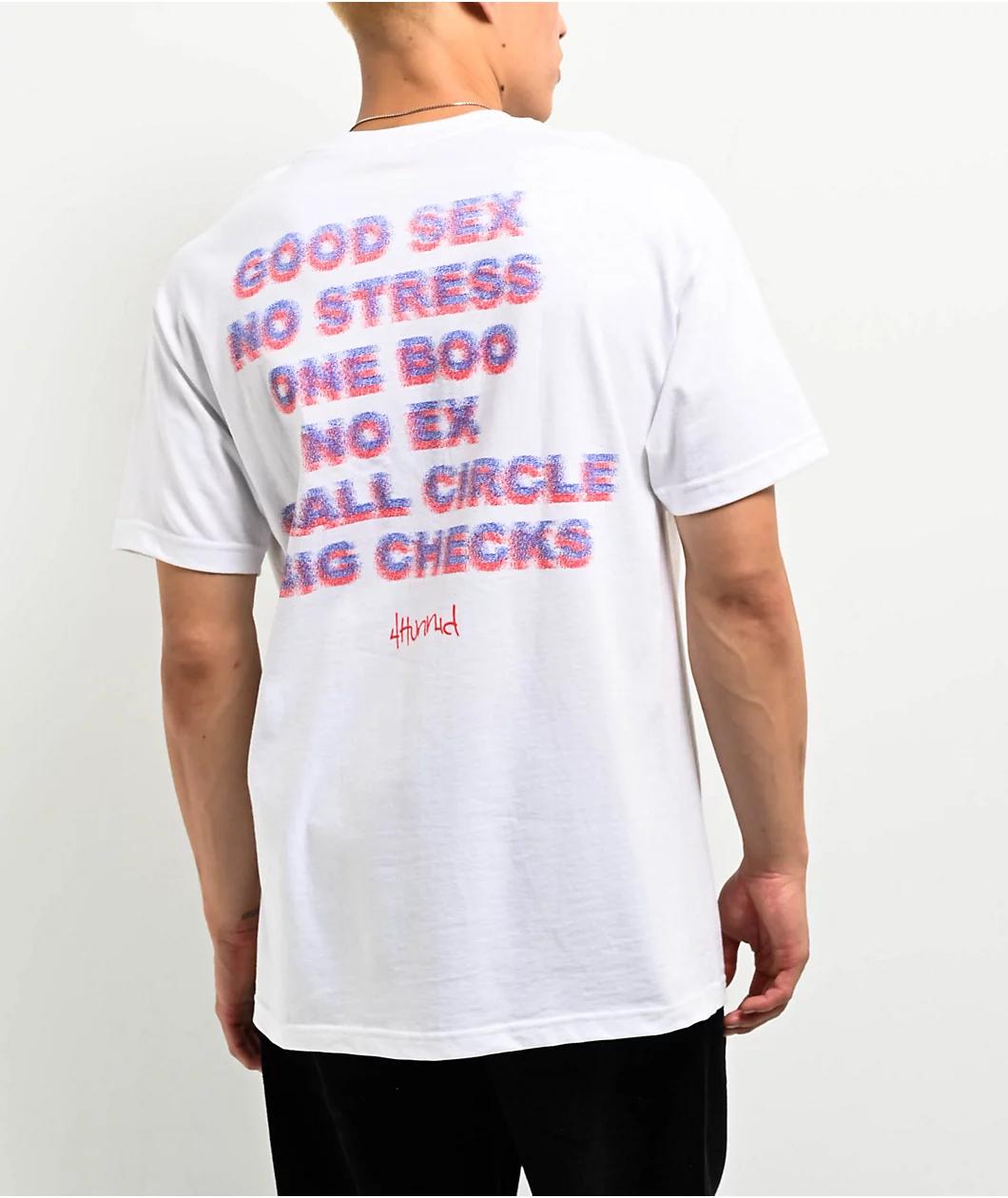 4Hunnid 4H Good Sex White T-Shirt Product Image