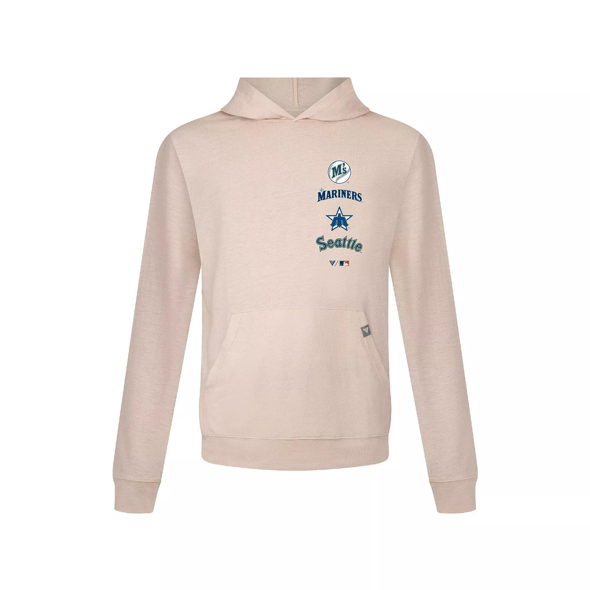 Mens Levelwear Cream Seattle Mariners Base Line Pullover Hoodie Product Image