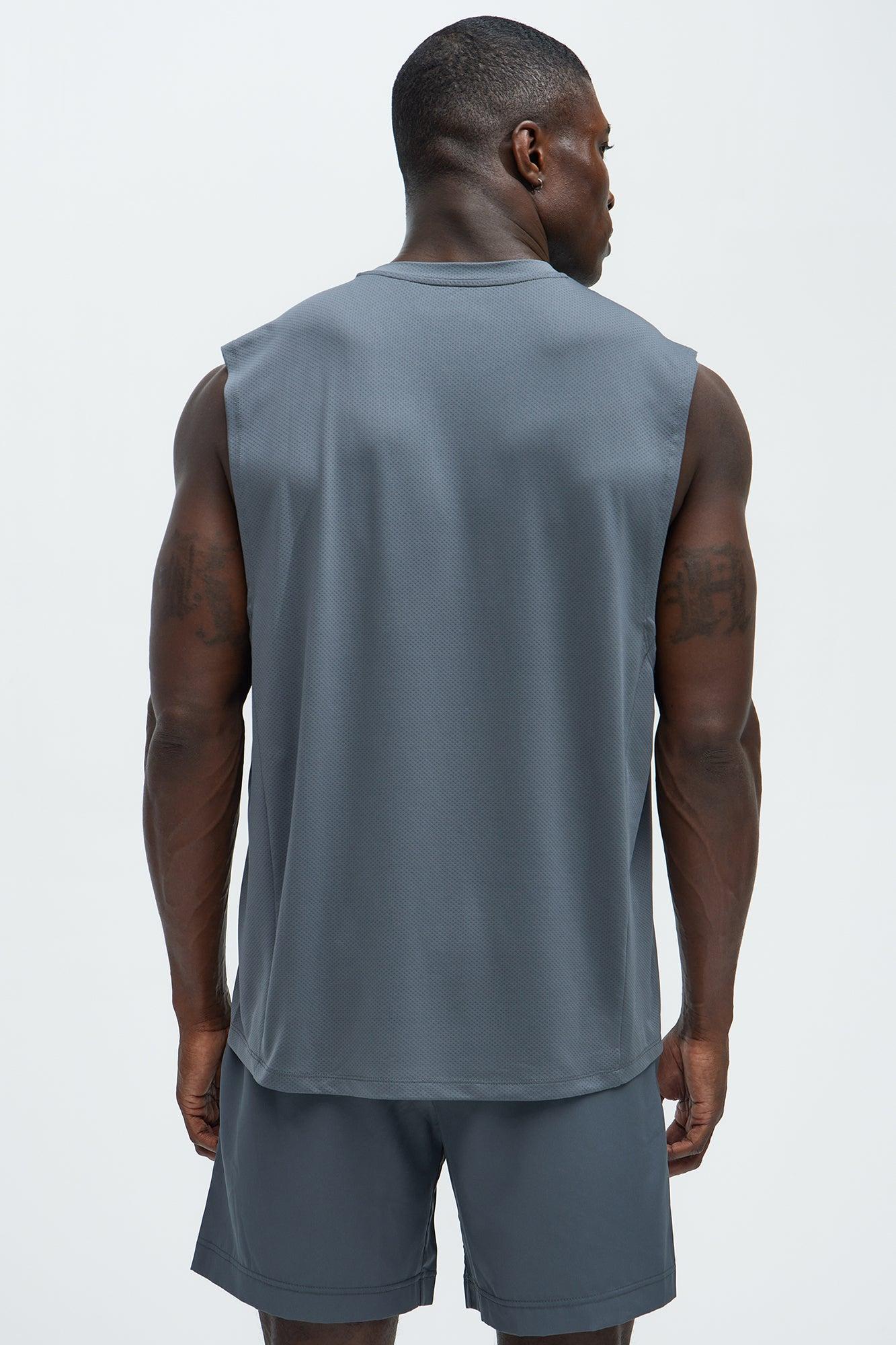 Vital Active Cut Off Tee - Charcoal Product Image