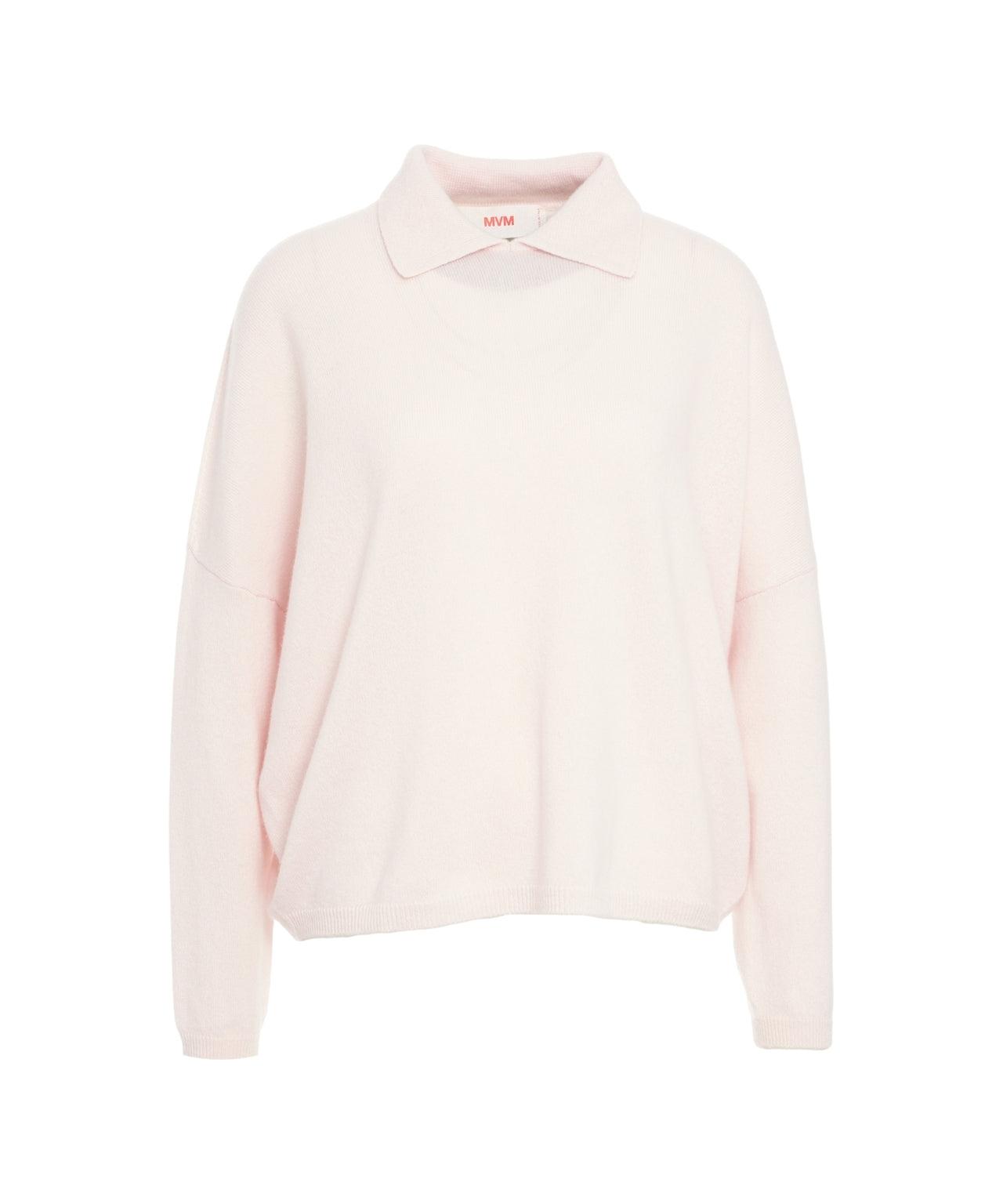 Knit Sweater with Polo Collar Product Image