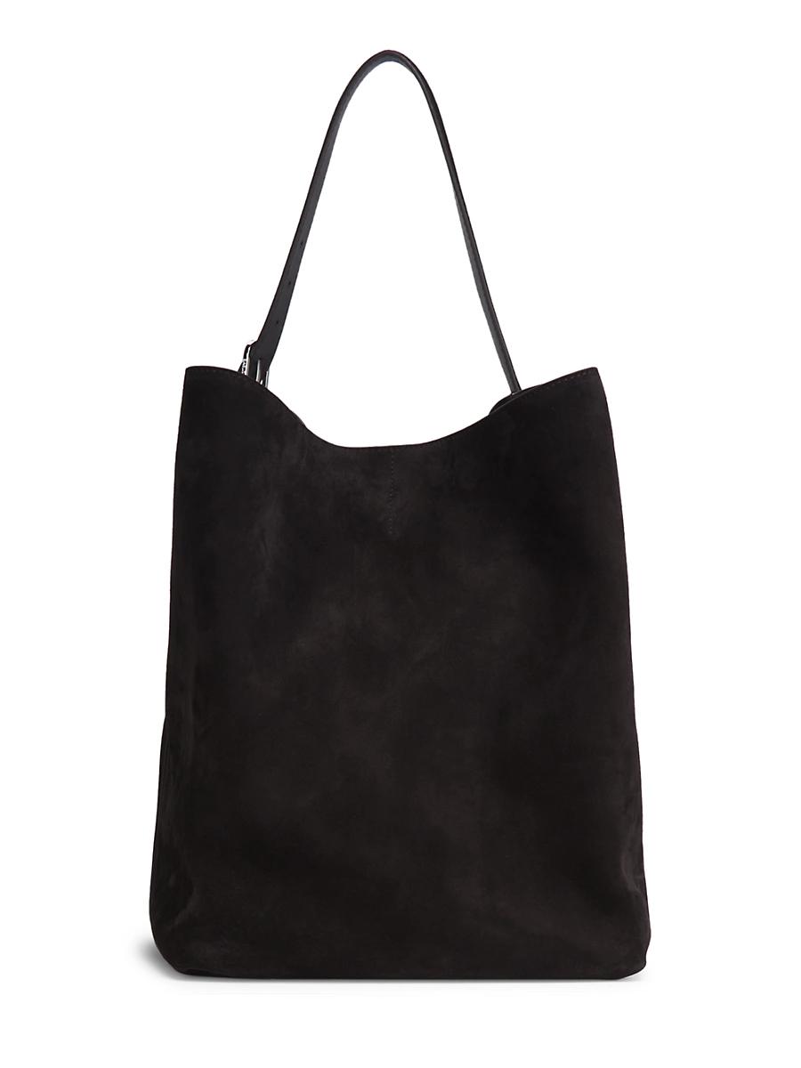 Womens Suede Belted Tote Bag Product Image