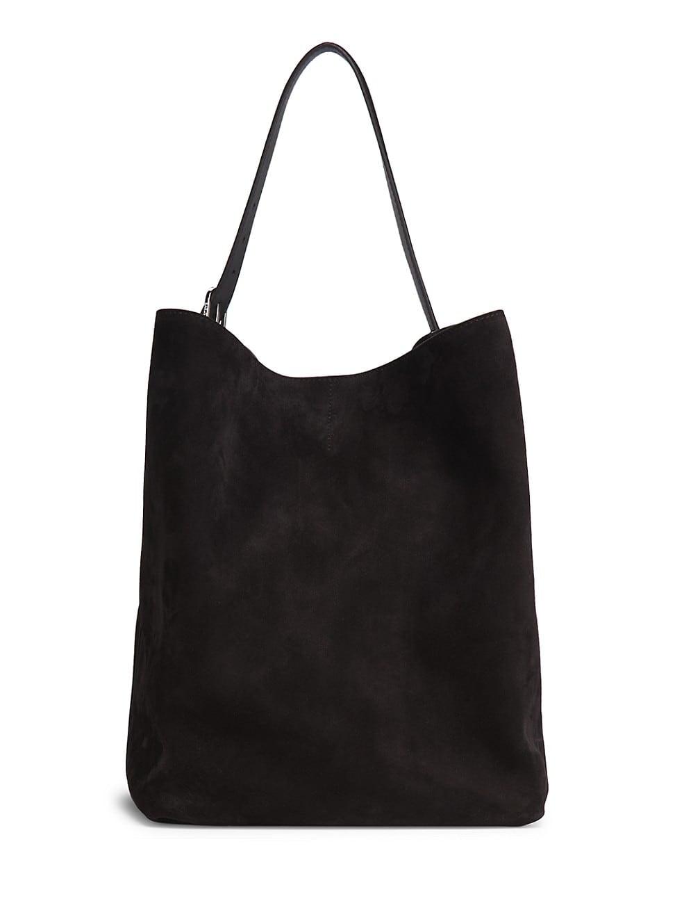 Womens Suede Belted Tote Bag Product Image