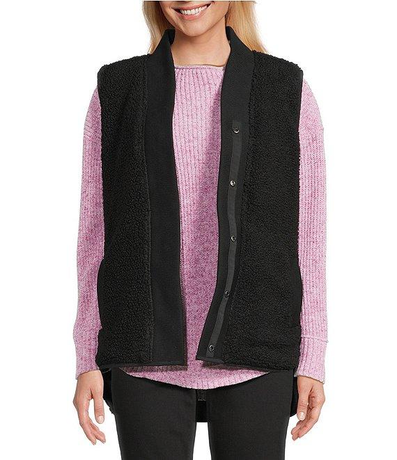Westbound Petite Size Reversible V-Neck Open Front Vest Product Image