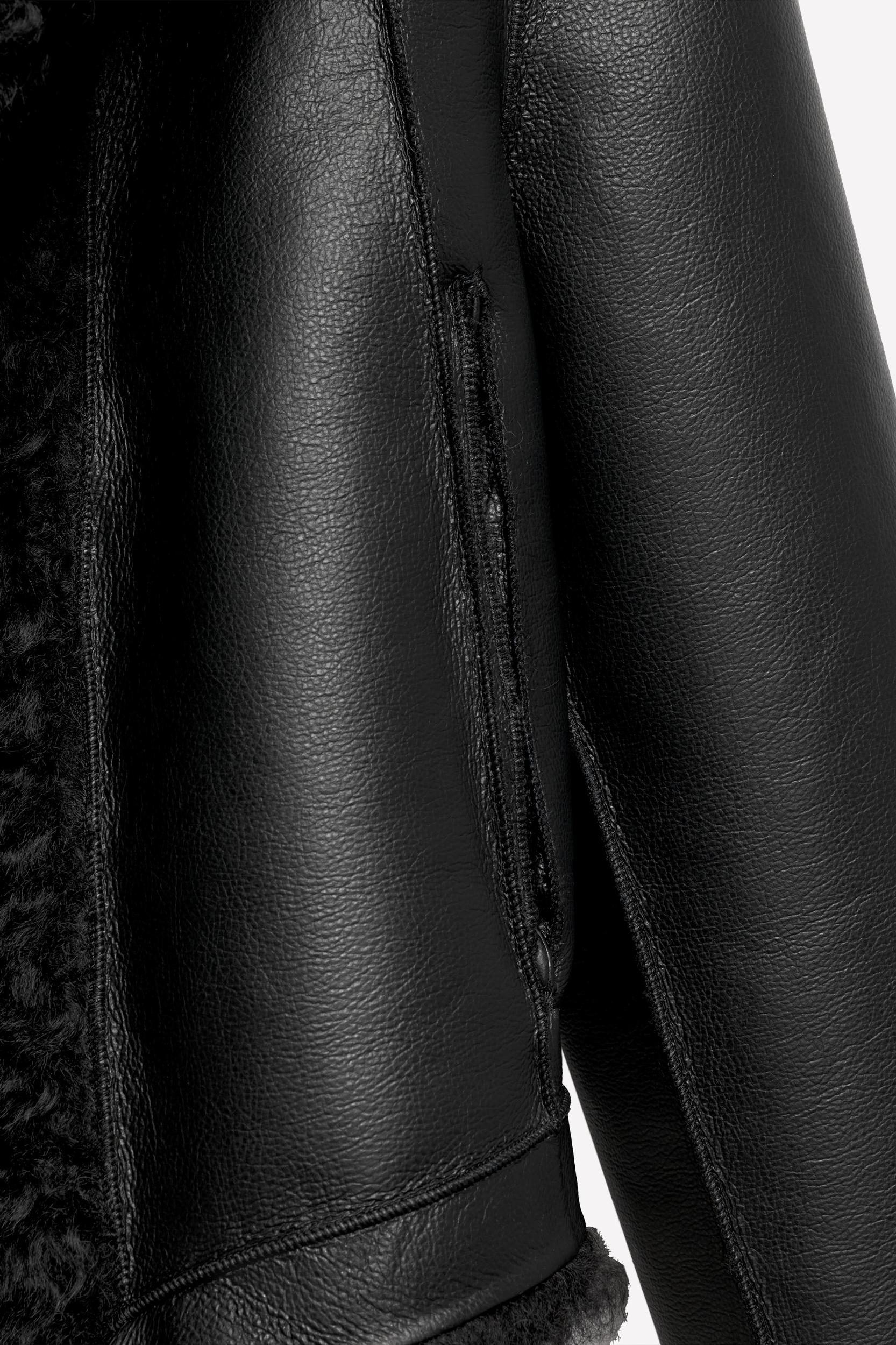 LUDOVIC DE SAINT SERNIN x ZARA REVERSIBLE DOUBLE FACED FAUX LEATHER JACKET Product Image