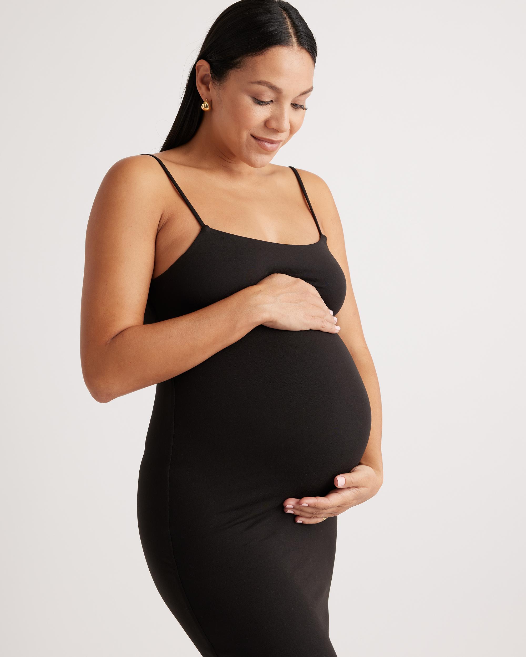 Quince | Women's Recycled Knit Maternity Midi Dress Recycled Polyester Product Image