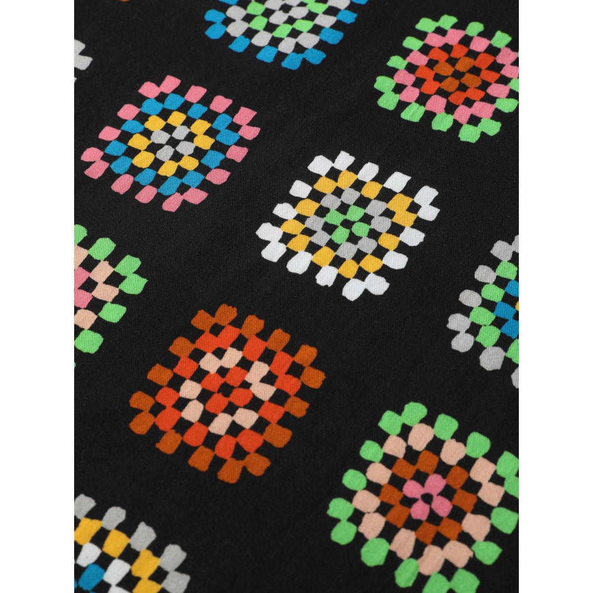 Plus Size Floral Collage Colorful Wide-Leg Pants Women Multicolor Boho Loose Mid Rise Vacation Pants BloomChic 30/6X Product Image