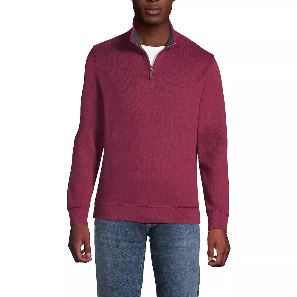 Big & Tall Lands' End Bedford Classic-Fit Ribbed Quarter-Zip Sweater, Men's,  Product Image