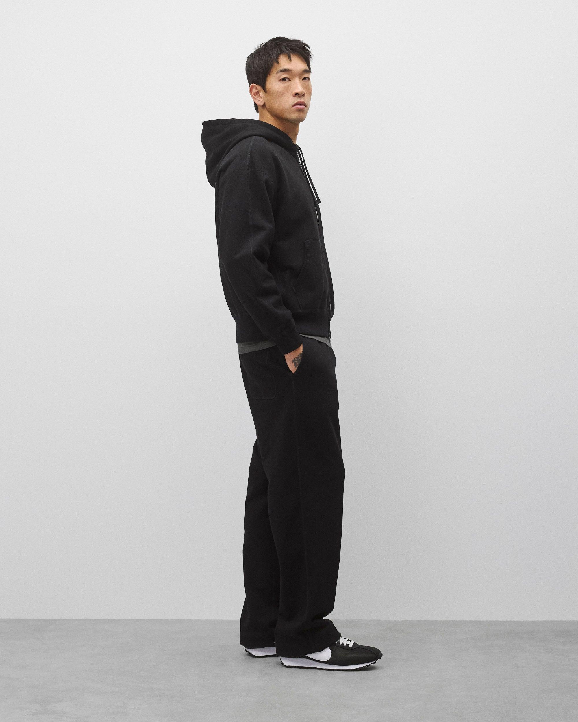 Midweight Terry Relaxed Zip Hoodie Male Product Image
