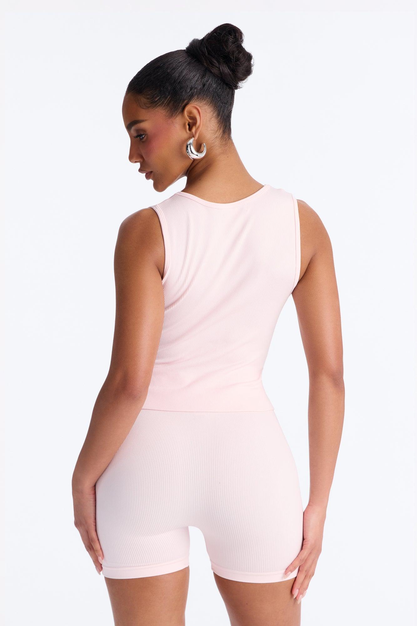 Allison Seamless Biker Short Set - Pink Female Product Image