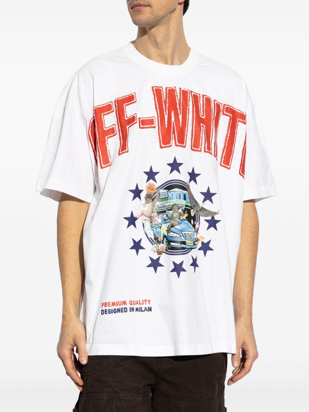 logo-graphic-print cotton t-shirt  Product Image