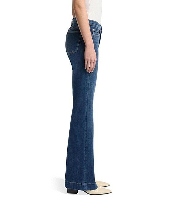 7 For All Mankind Dojo Tailorless Mid Rise Flared Leg Denim Jeans Product Image