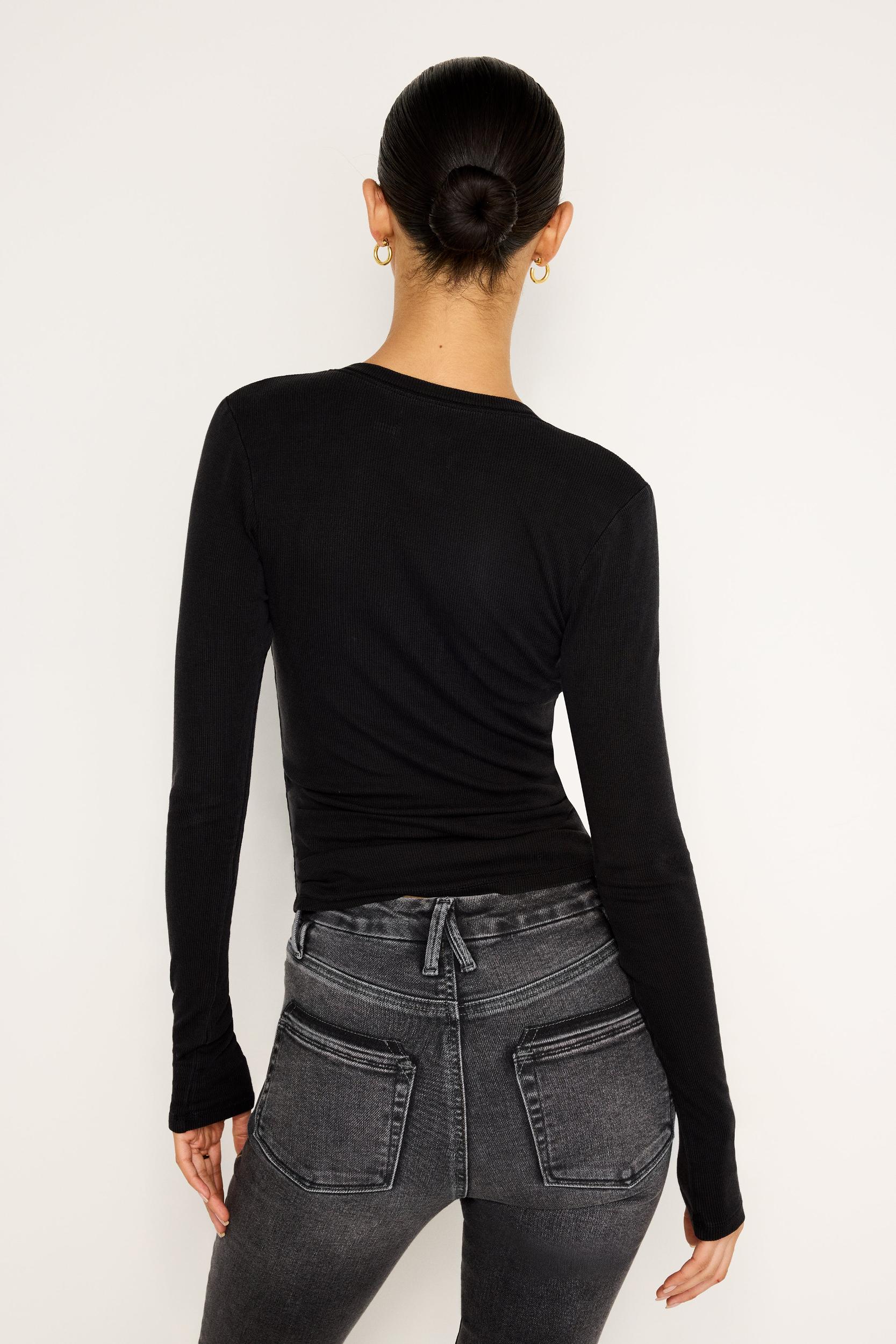 JEANIUS FITTED HENLEY | BLACK322 Product Image