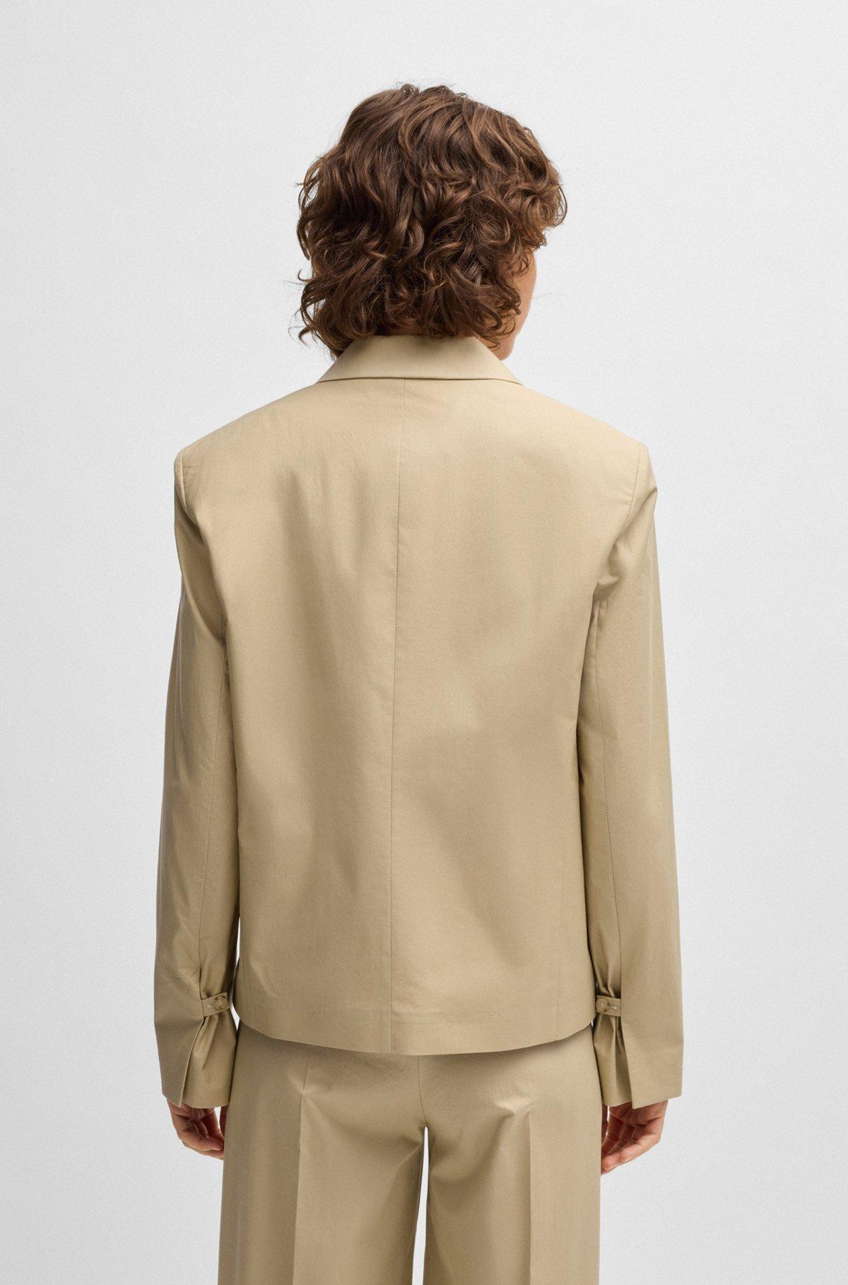Single-button blazer in airy stretch cotton Product Image