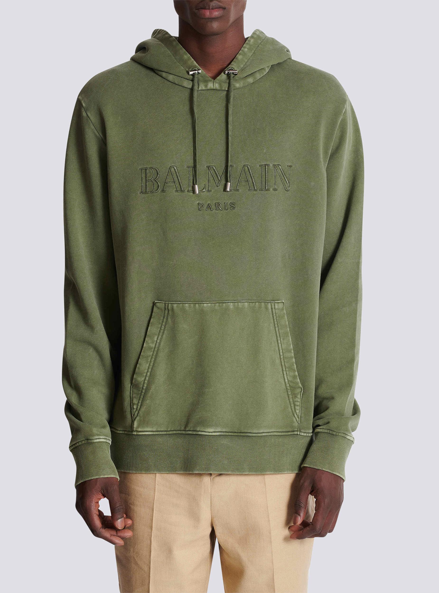 Vintage Balmain embroidered hoodie Product Image