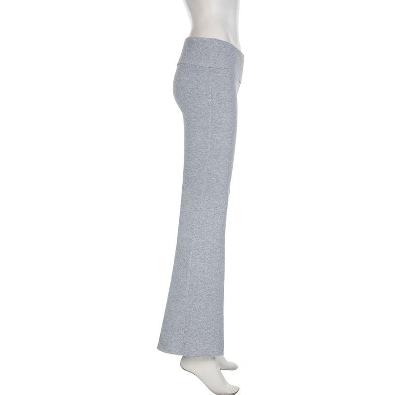 Low Rise Plain Flared Sweatpants Product Image