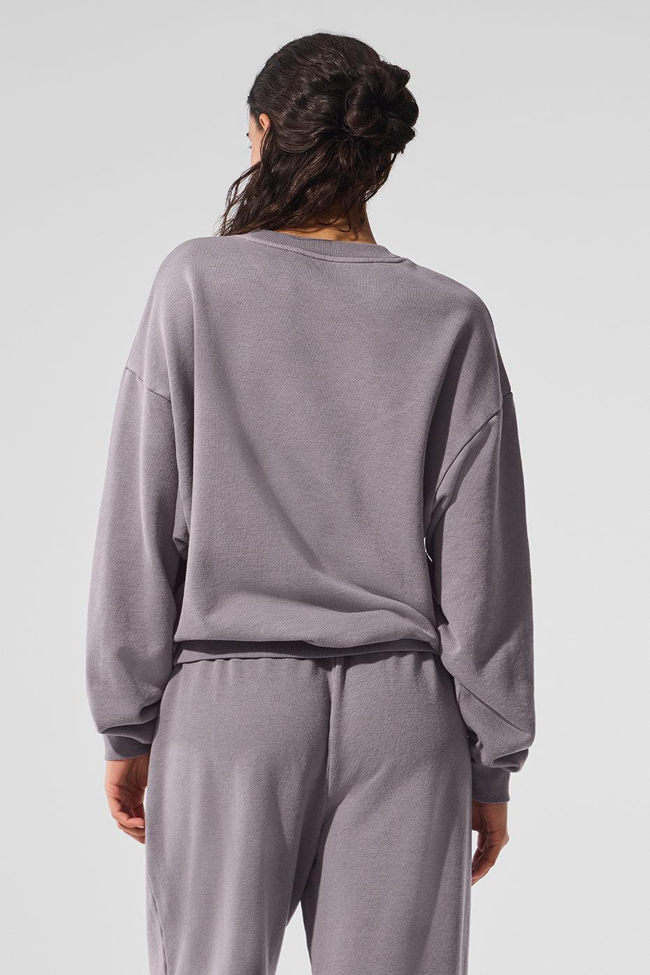 Washed Accolade Crew Neck Pullover - Cool Grey Wash Female Product Image