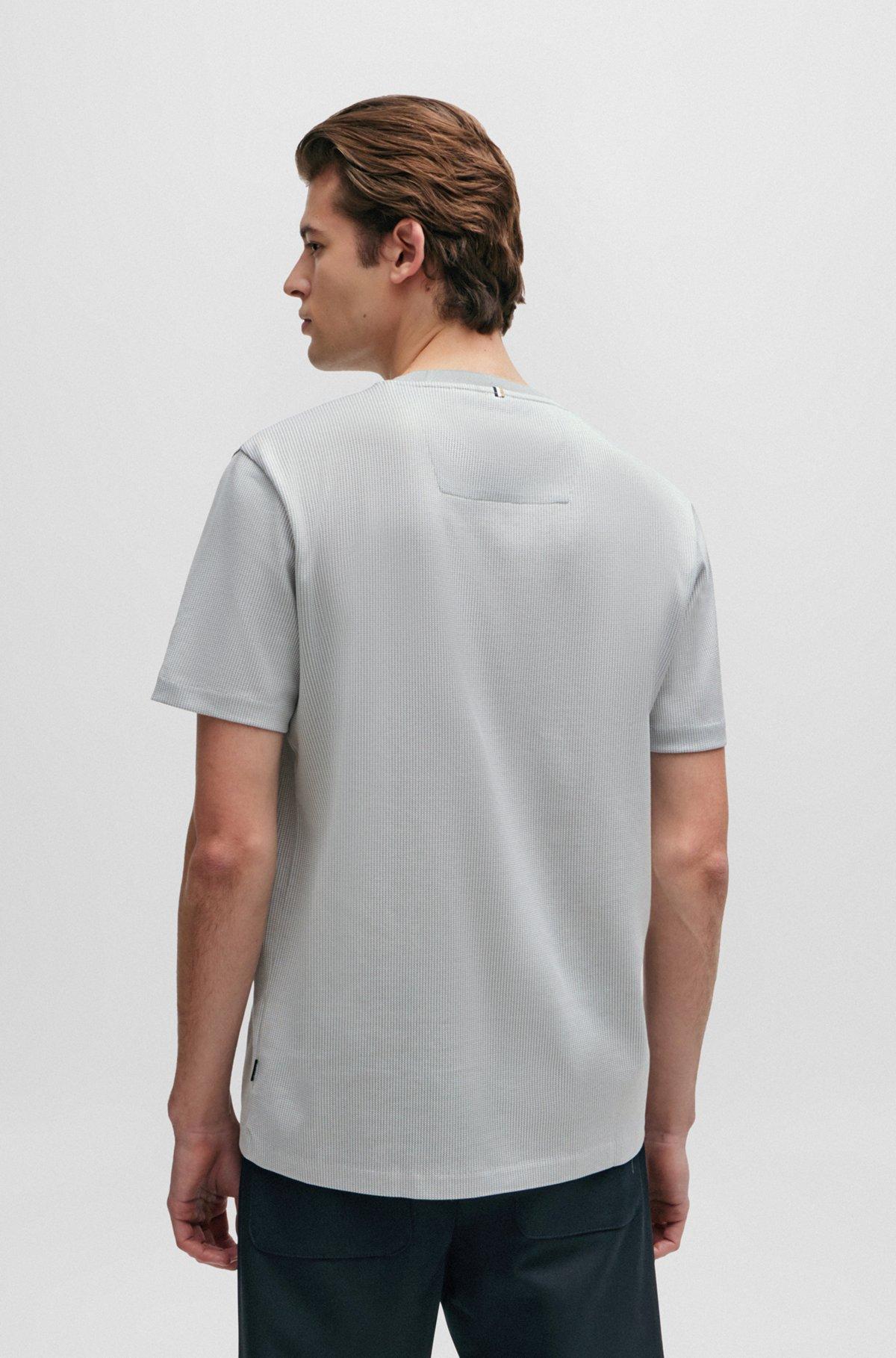 Structured-cotton T-shirt with mercerized finish Product Image