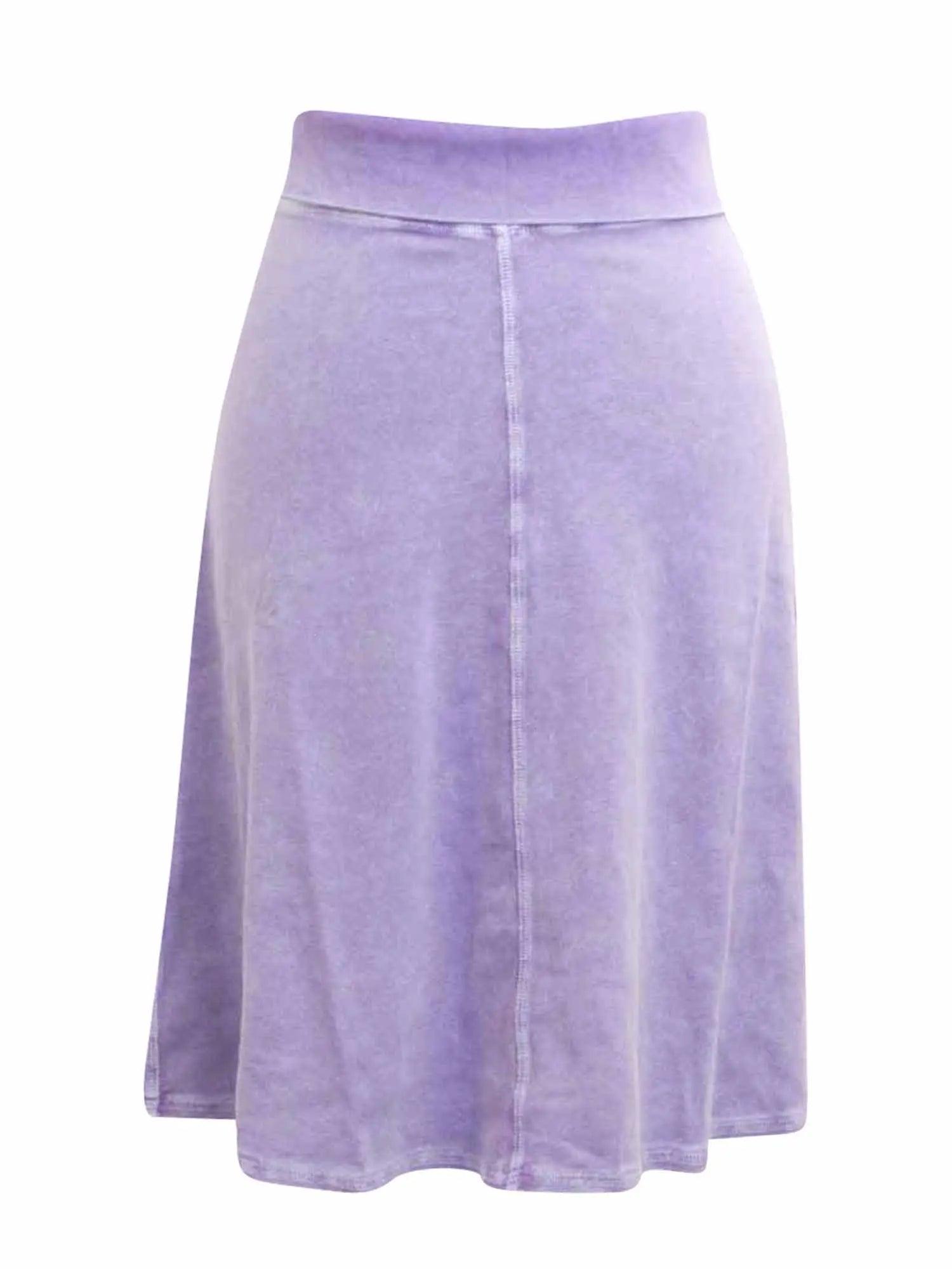 Hard Tail Forever Knee Length A-Line Rolldown Waist Skirt (Style B-126) Product Image
