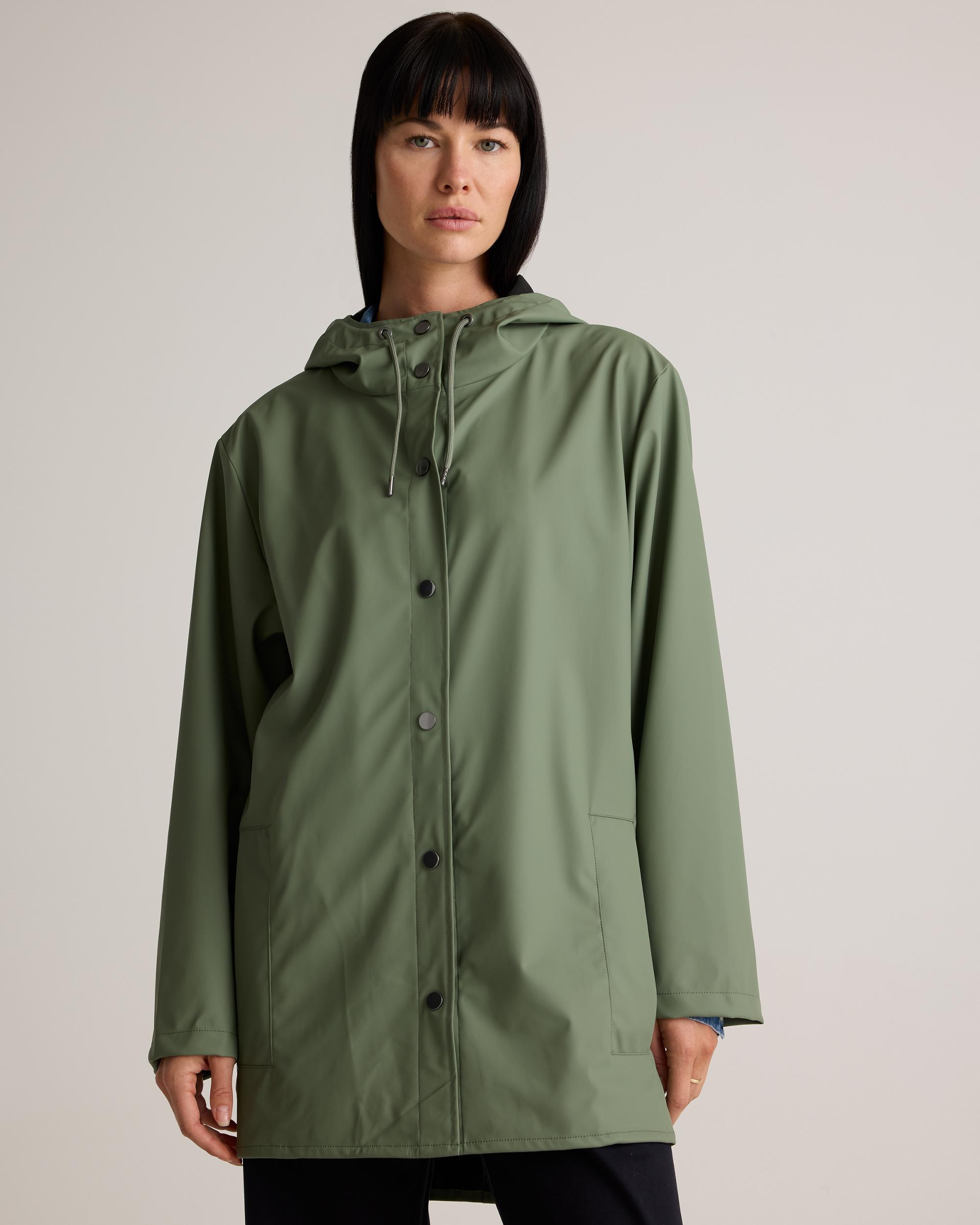 Quince | Women's Waterproof Rubberized Rain Jacket Size XL, Recycled Polyester Product Image