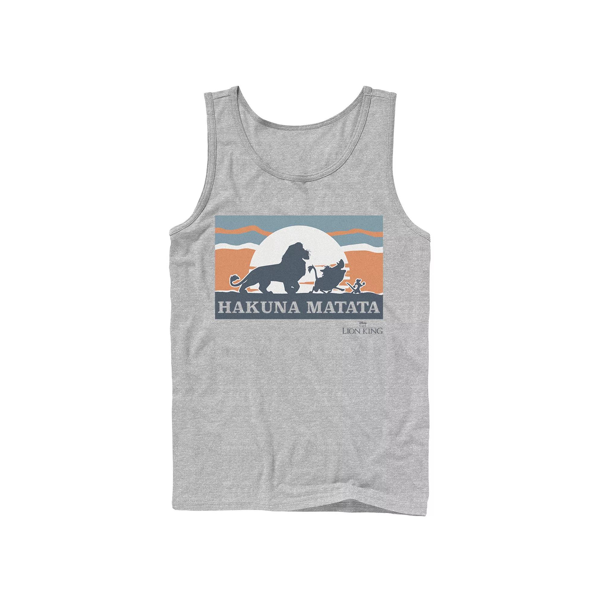 Disney's The Lion King Men's Retro Hakuna Matata Trio Silhouette Tank Top,  Product Image