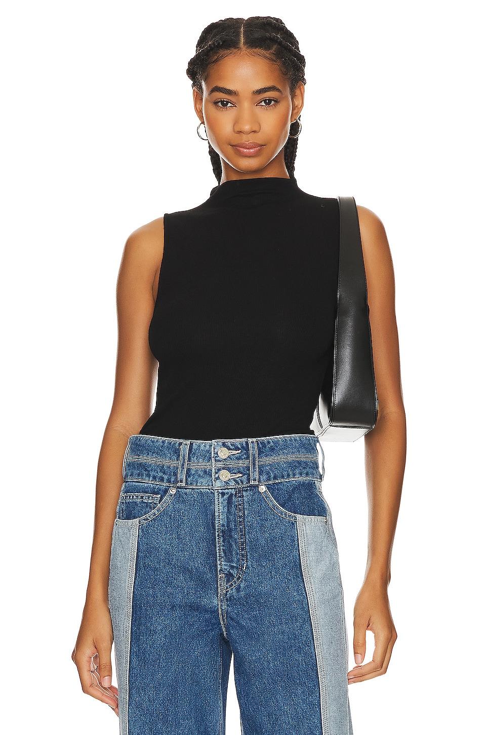 Silk Knit Rib Sleeveless Mockneck Enza Costa Product Image