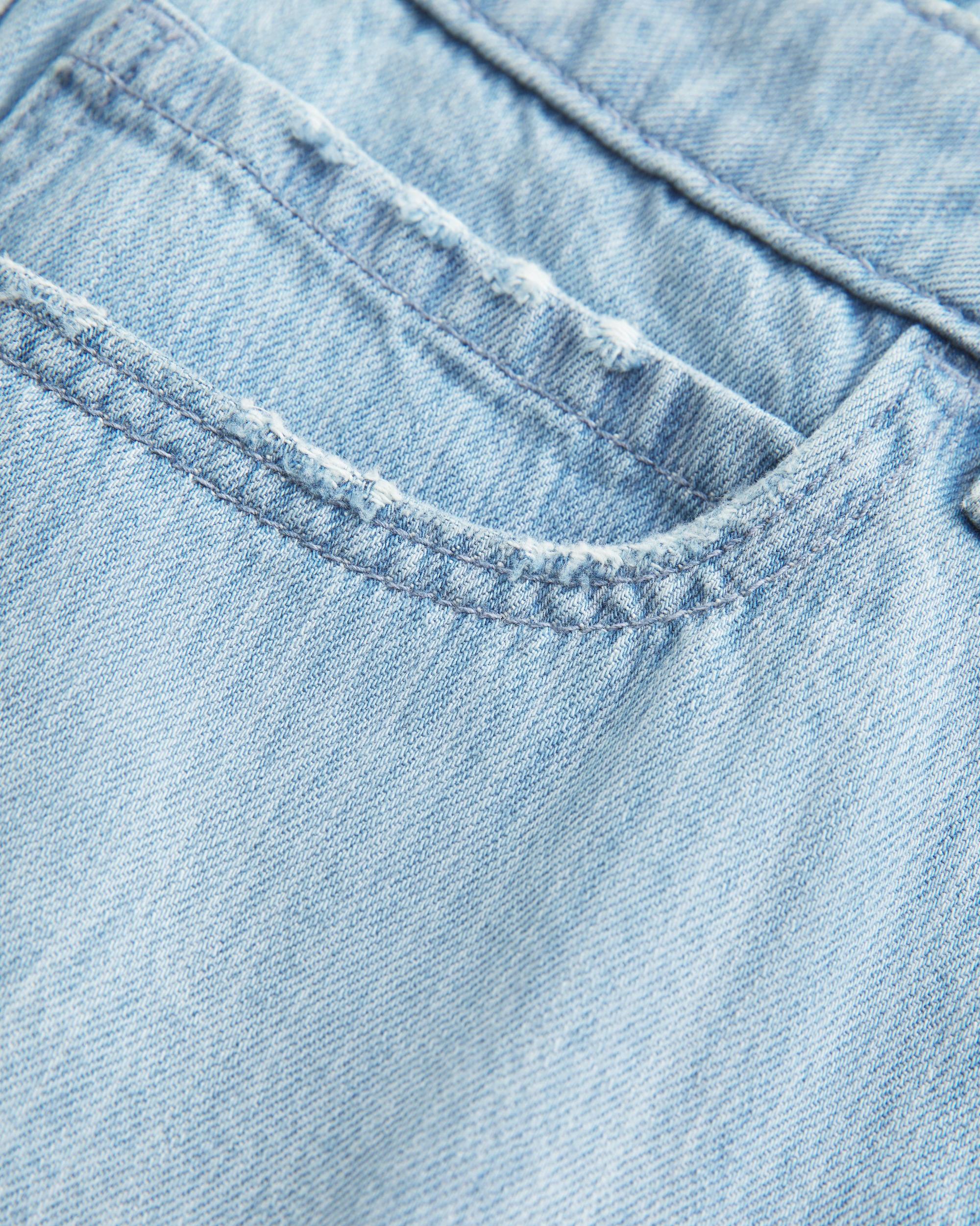 Low-Rise Pink Denim Mini Skort Product Image