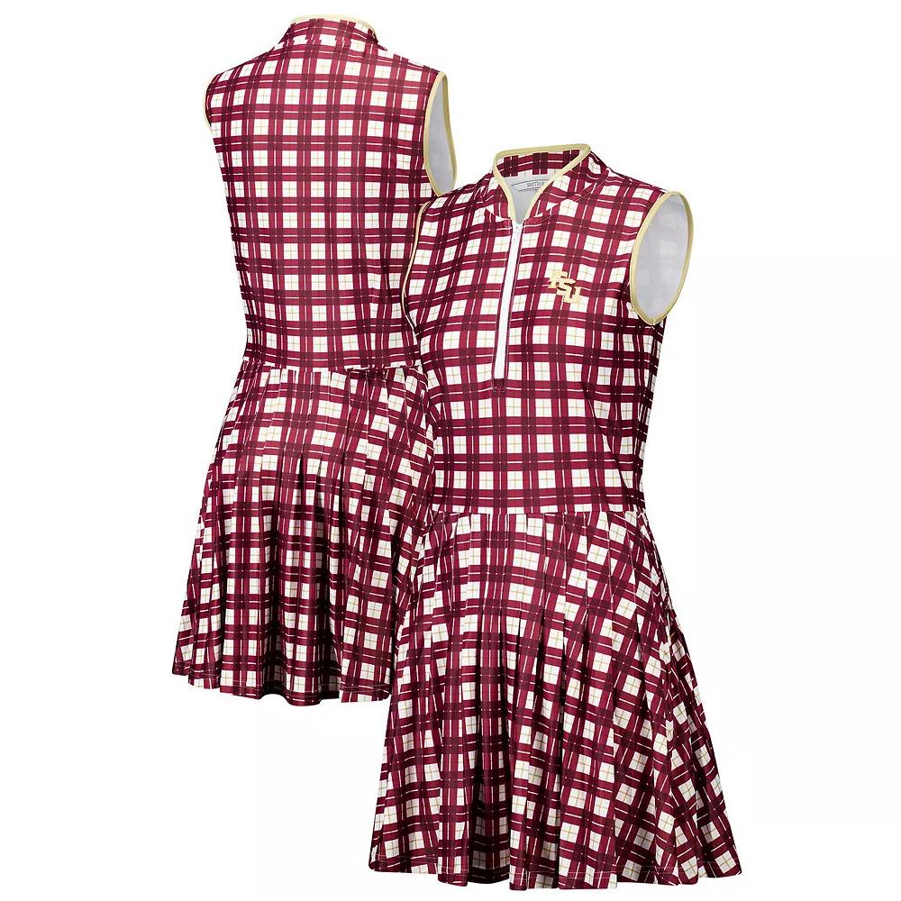 Women's Smith & Quinn Garnet/White Florida State Seminoles Tailgate Collection Mackenzie Pleated Dress, Size: Medium, Red Product Image