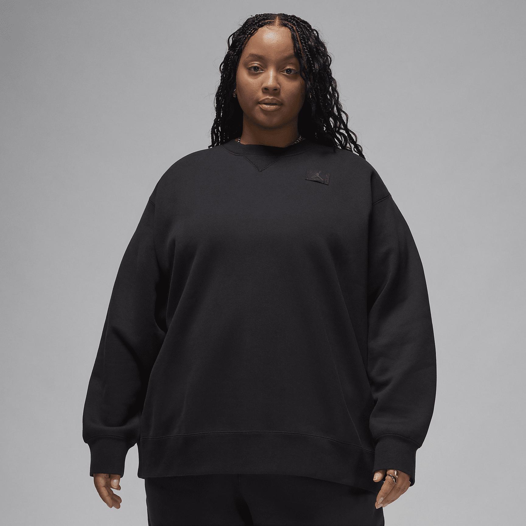 Women's Jordan Flight Fleece Crew-Neck Sweatshirt (Plus Size) Product Image