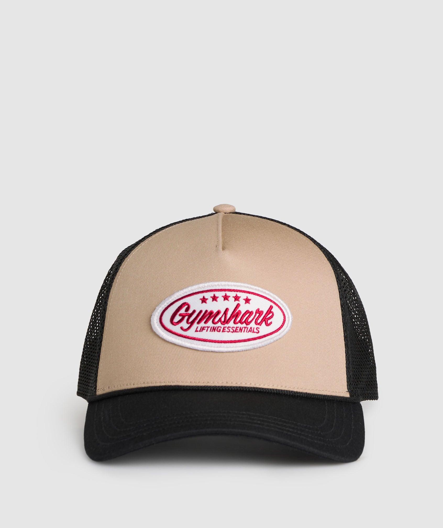 Gymshark Trucker Cap - Deep Fawn Brown/Black Unisex Product Image