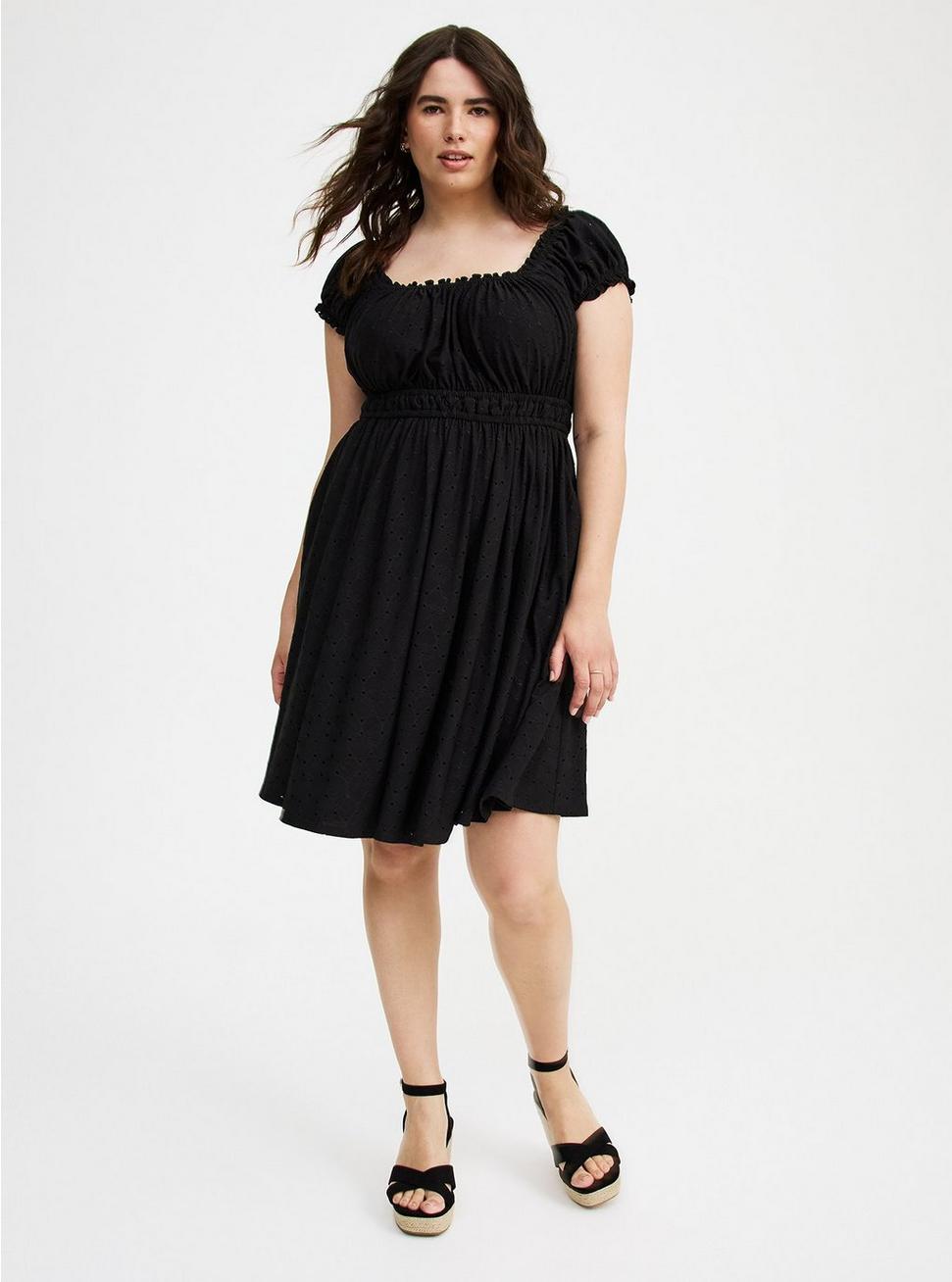 Mini Knit Eyelet Dress Product Image