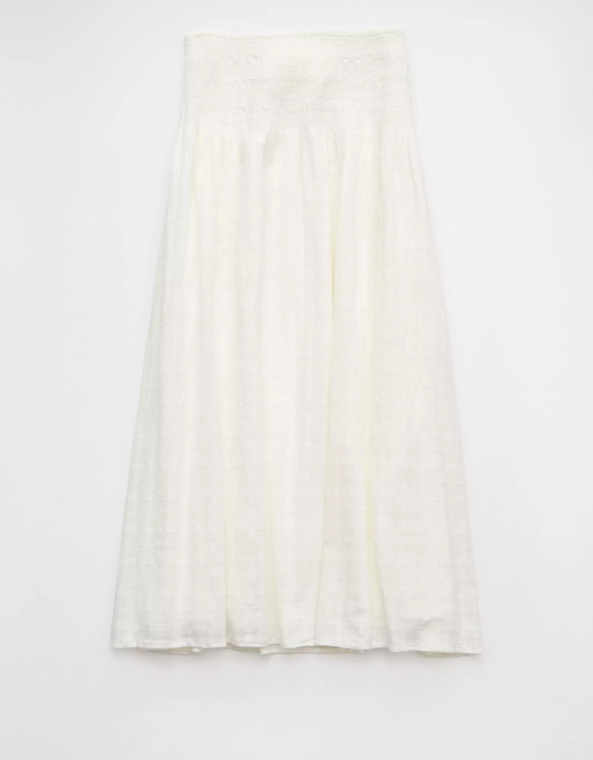 AE High-Waisted Smocked Maxi Skirt Product Image