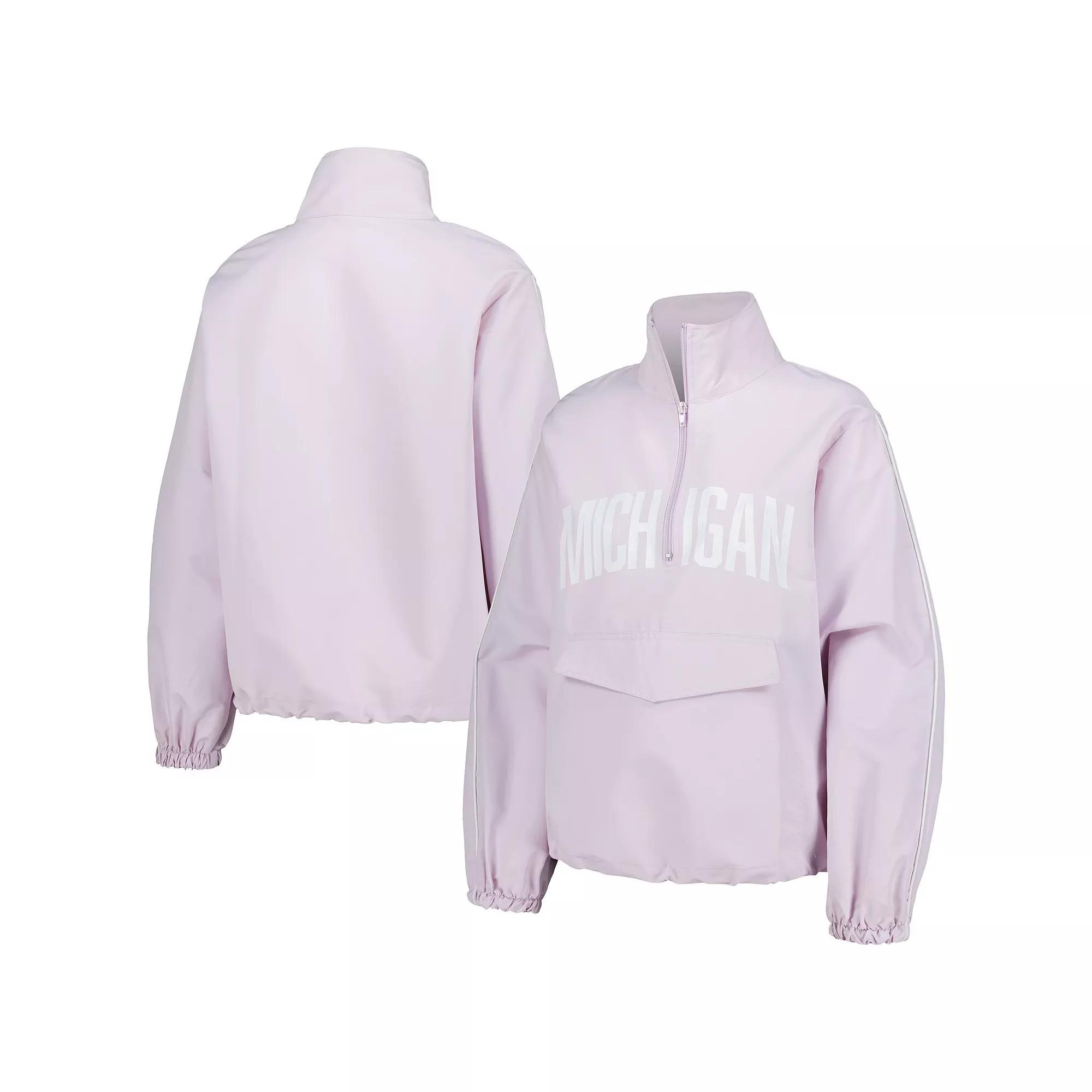 Women's Lusso Purple Michigan Wolverines Parker Quarter-Zip Rain Tech Jacket,  Product Image