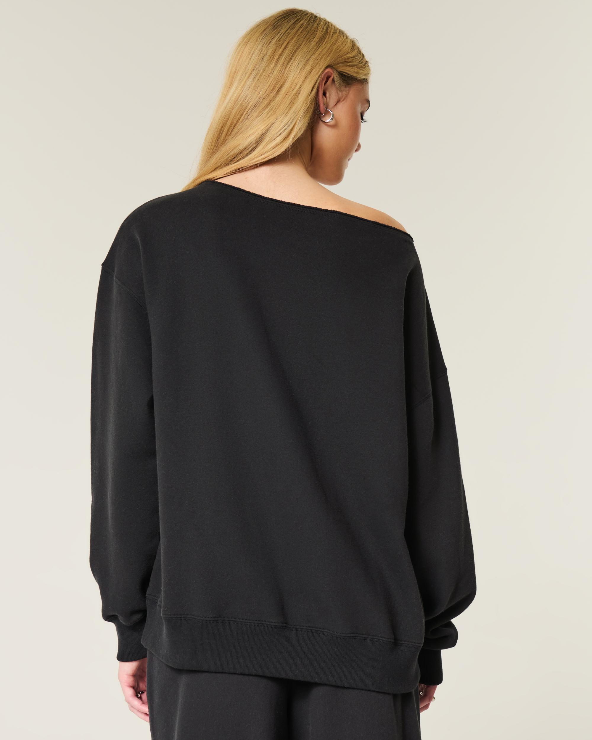 Oversized Off-the-Shoulder Sweatshirt Product Image