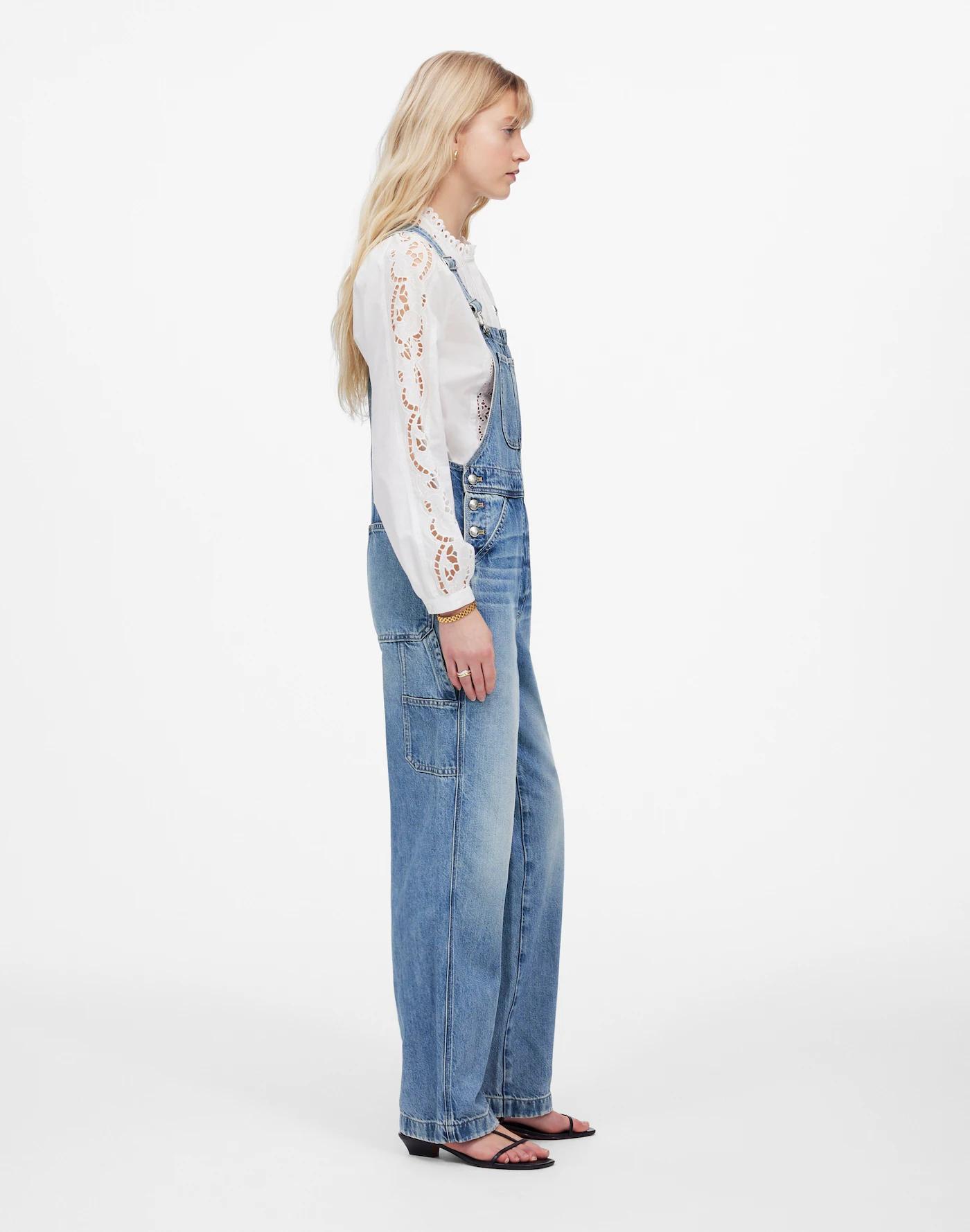 Denim Relaxed Carpenter Overalls in Lewisberg Wash Product Image