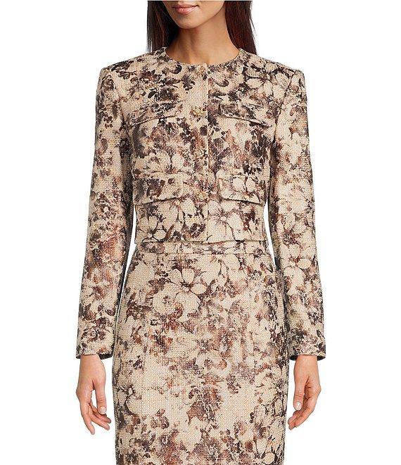 Muse by Marchesa Coordinating Rhodes Foil Tweed Skirt Product Image