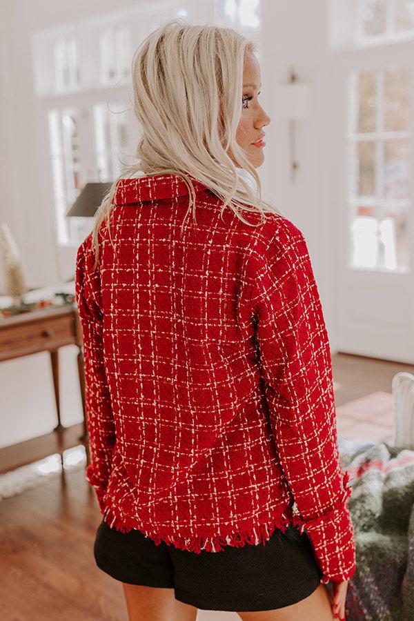 Ever So Posh Plaid Tweed Jacket Product Image