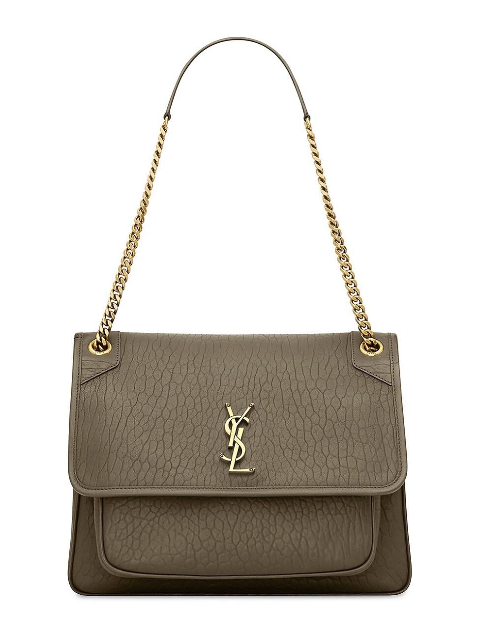 Womens Niki Large Shoulder Bag in Grained Lambskin Product Image