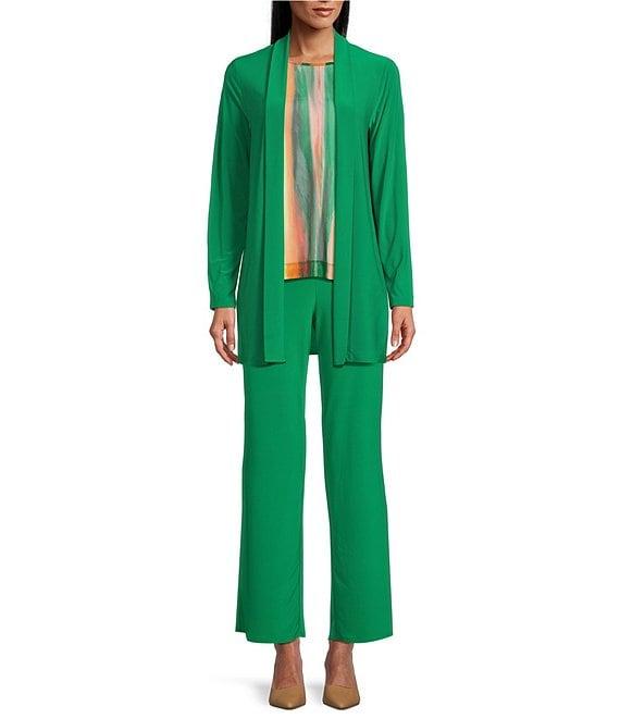 Investments Petite Size Soft Separates Long Sleeve Side Slit Open-Front Coordinating Cardigan Product Image