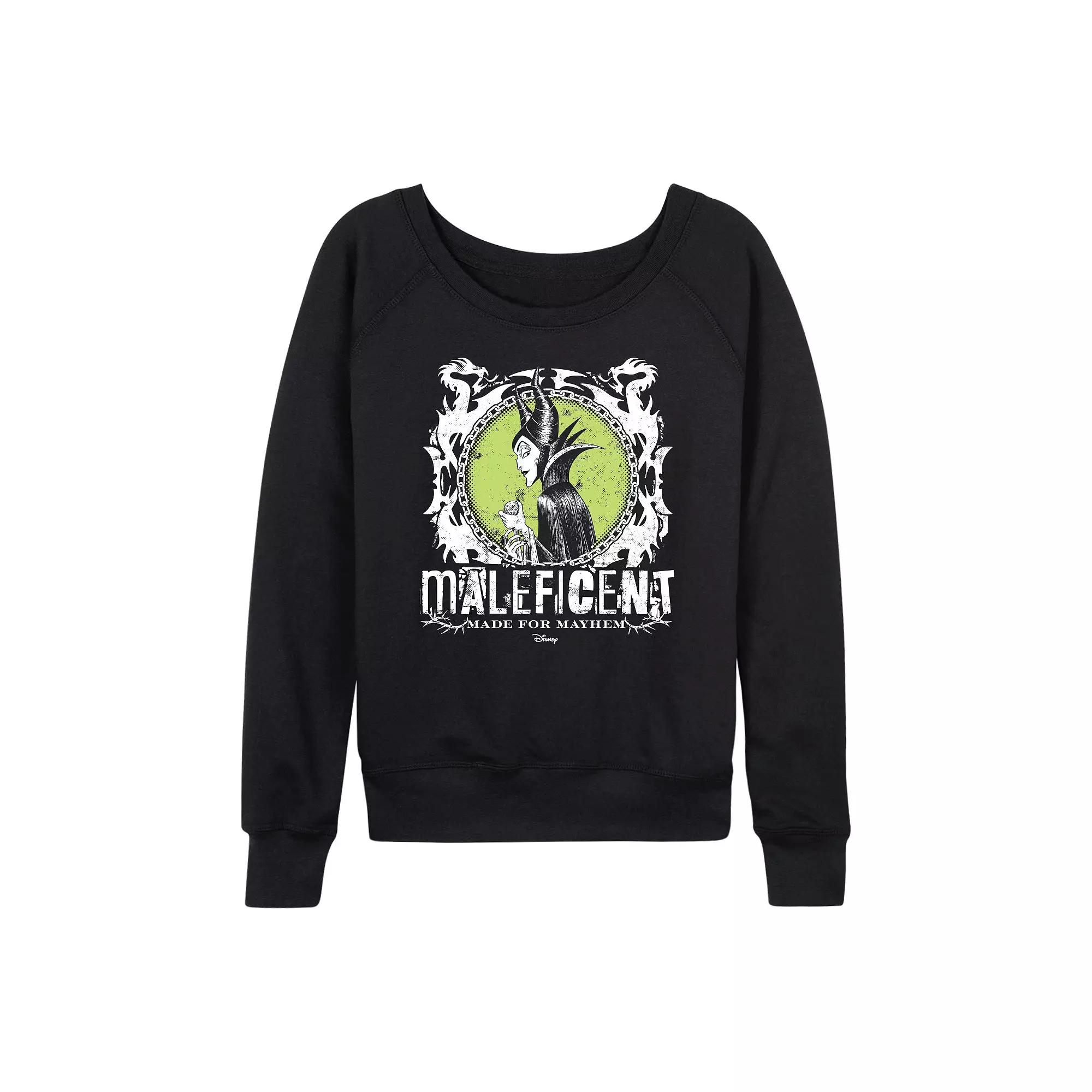 Women's Disney's Sleeping Beauty Maleficent Made For Mayhem Punk French Terry Long Sleeve Tee,  Product Image