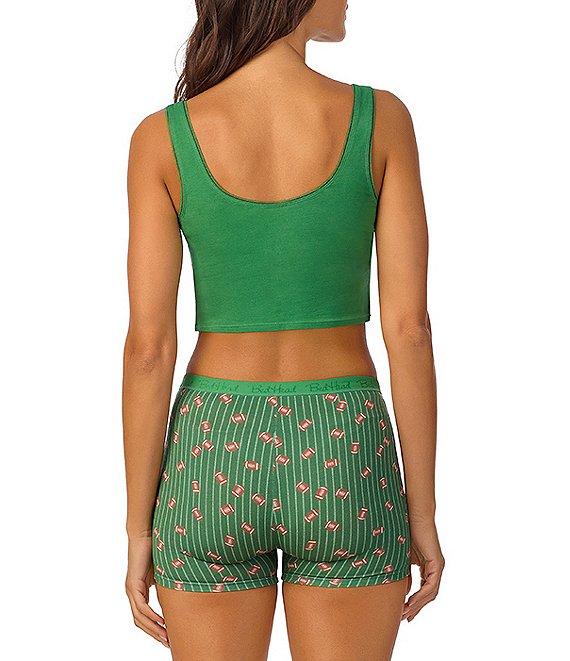 Bedhead Sleeveless Henley Knit Solid Cropped Tank Top Product Image