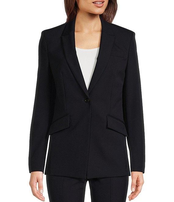 BOSS by Hugo Boss Jabinalah Stretch Woven Notch Lapel Collar Long Sleeve One-Button Front Jacket Product Image