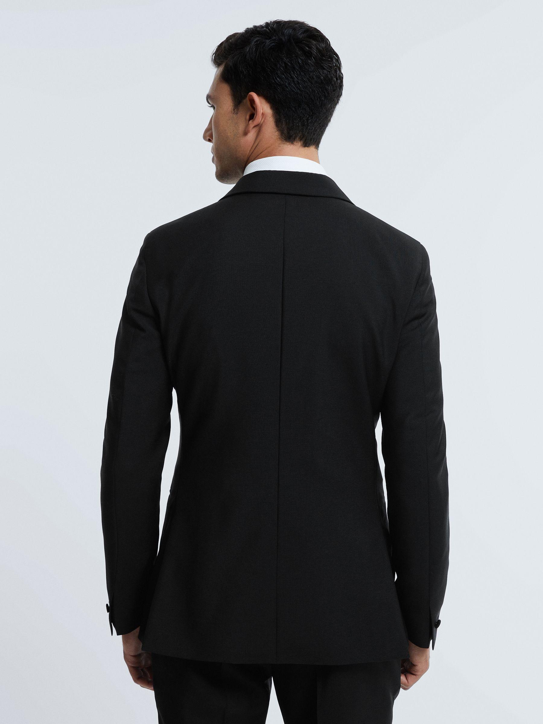 Atelier Wool-Mohair Slim Fit Single Breasted Tuxedo Jacket in Black Product Image