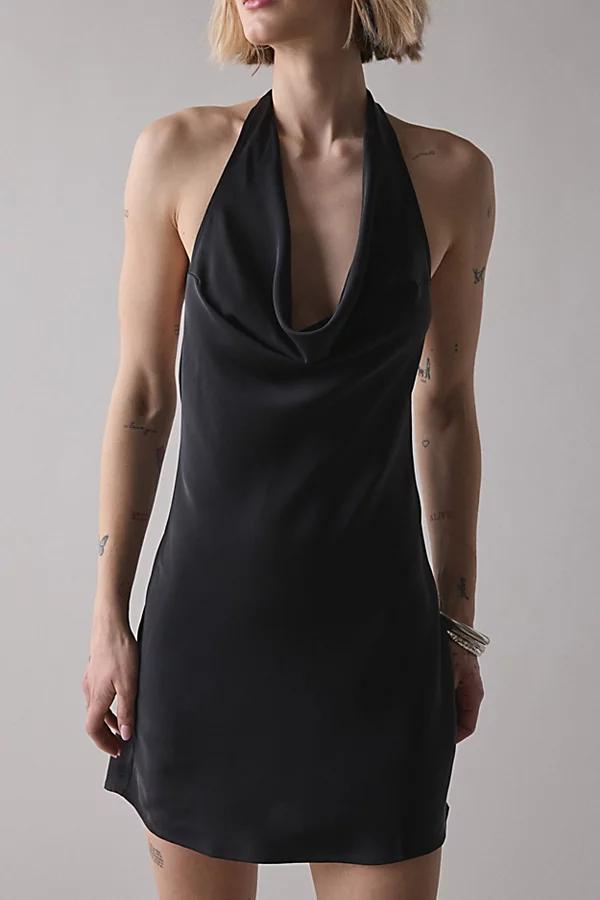 Urban Outfitters UO Alana Cowl Halter Slip Mini Dress Womens at Urban Outfitters Product Image