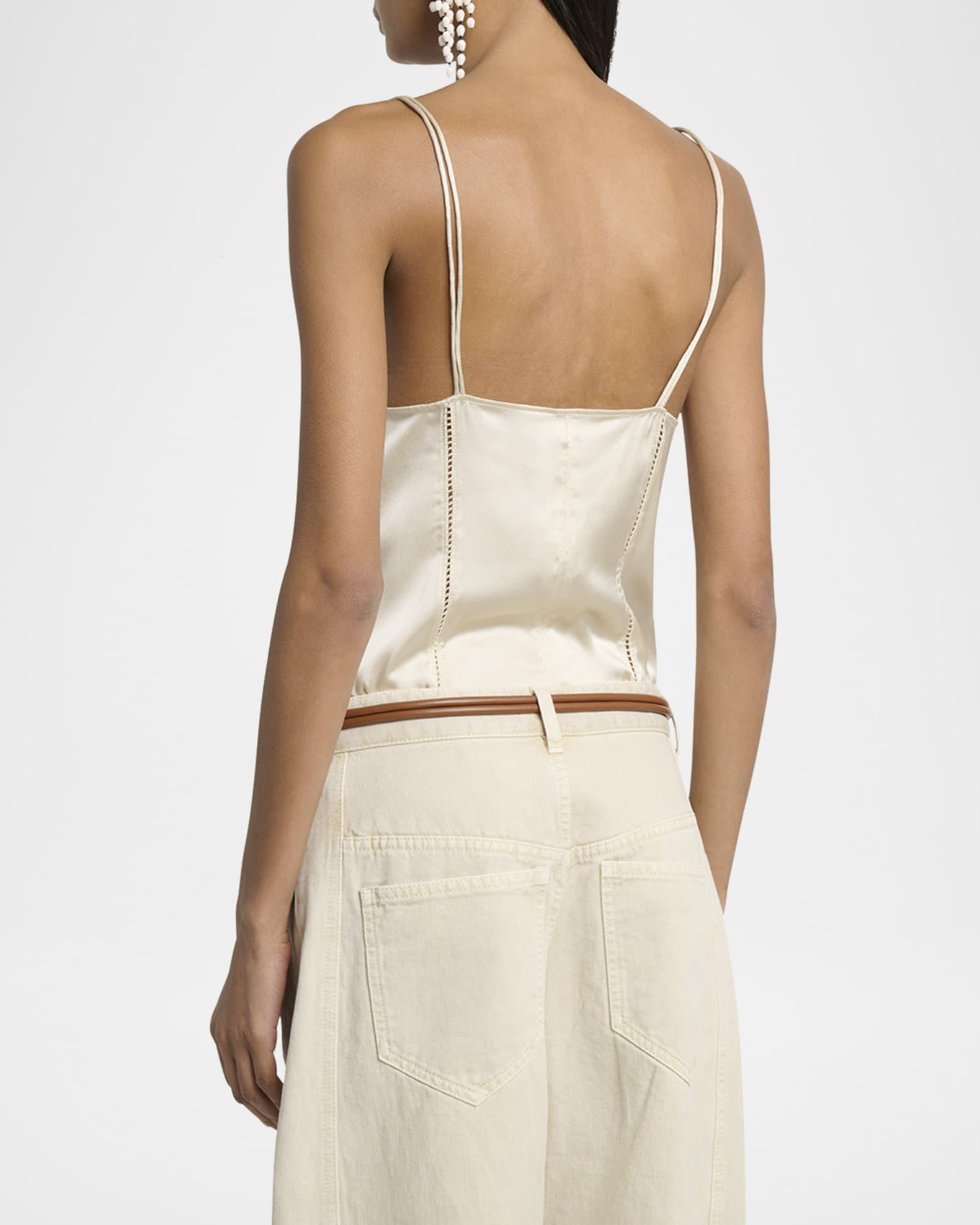 Diandra Lace Inset Silk Top Product Image