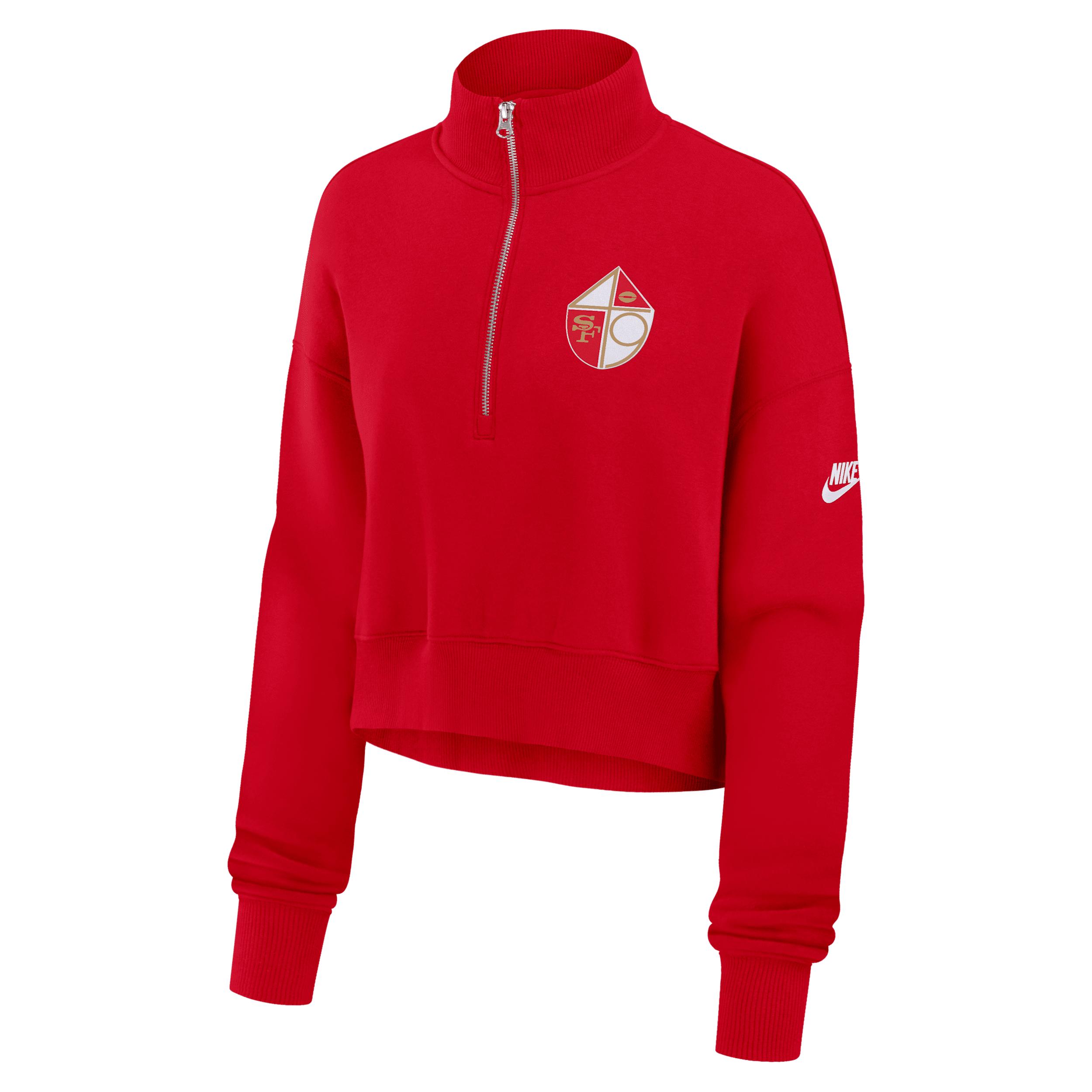 Washington Commanders Phoenix Nike Womens NFL Cropped 1/4-Zip Crew | 01N900A9E-DJR Product Image