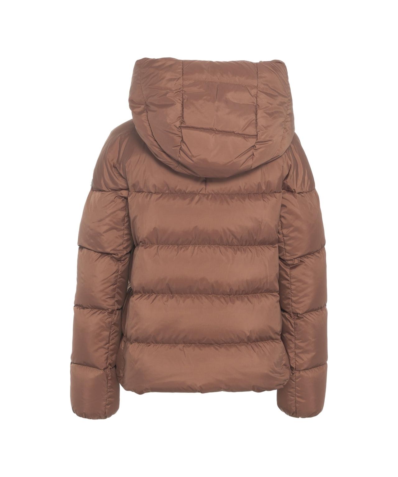 Down jacket with high collar Product Image