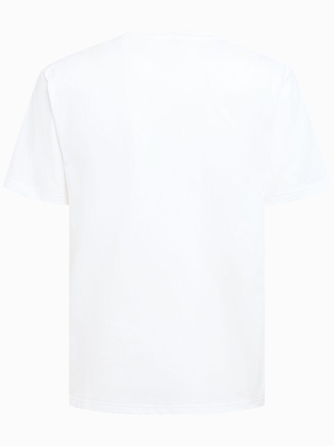 VALENTINO Mens Avorio Logo-print Crew-neck Cotton-jersey T-shirt Product Image