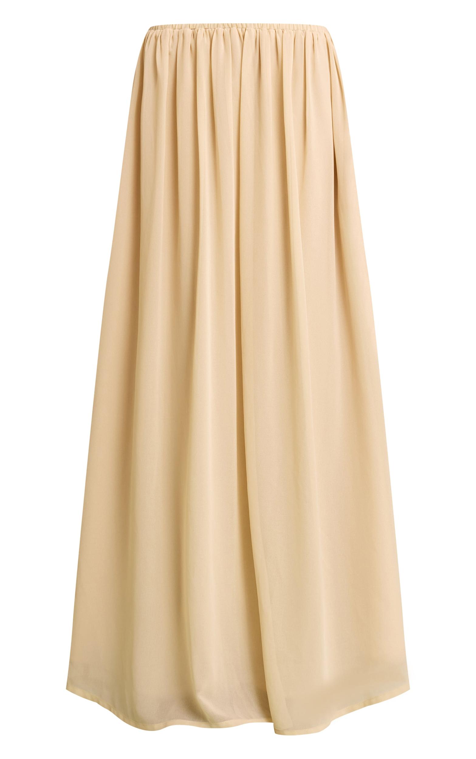 Almond Chiffon Floaty Maxi Skirt Product Image